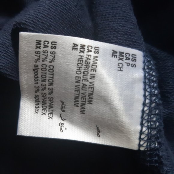 Karen Scott NWT navy v-neck zip up collared jersey sweatshirt small - Picture 9 of 10